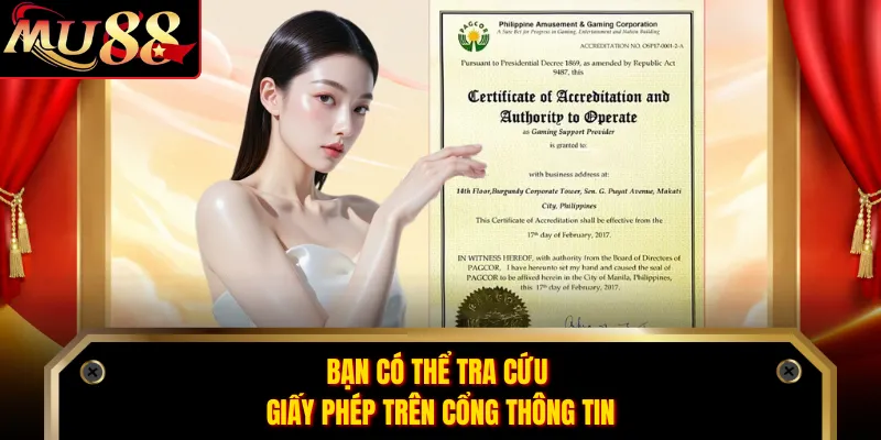 Bạn có thể tra cứu giấy phép trên cổng thông tin
