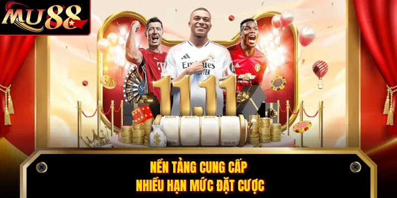 Nền tảng cung cấp nhiều hạn mức đặt cược